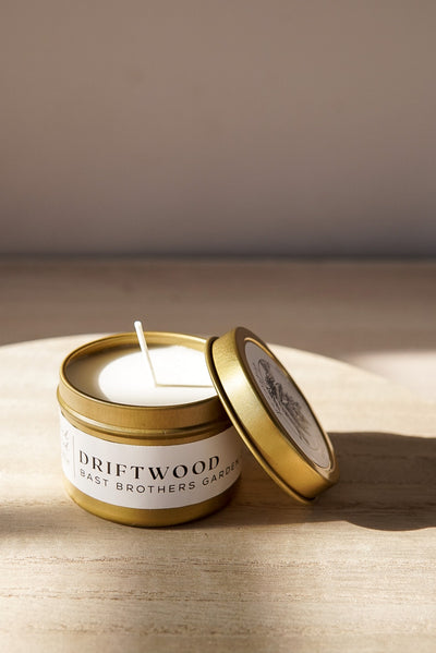 02 Ounce Driftwood Tin Candle