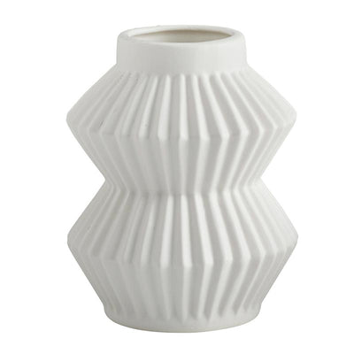 Stacked Flower Vase, White
