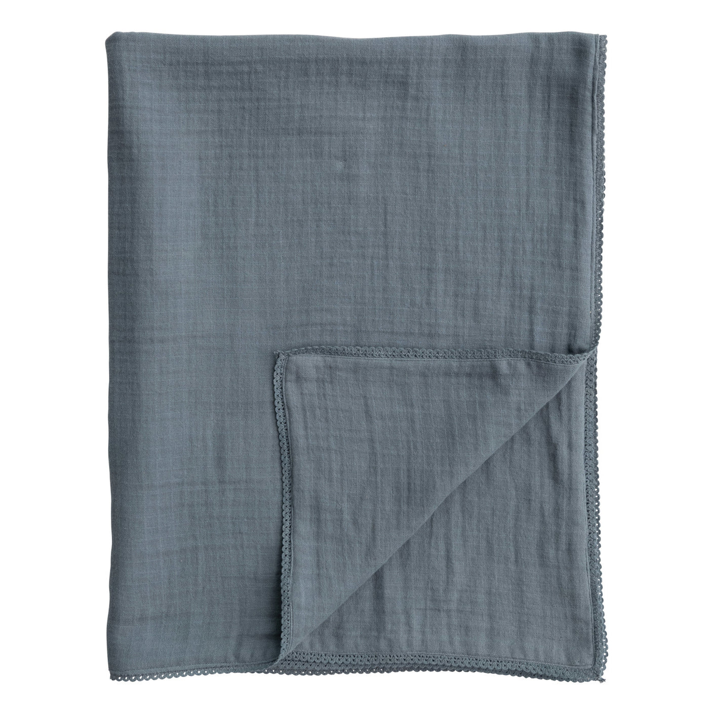 Blue Cotton Double Cloth Baby Blanket