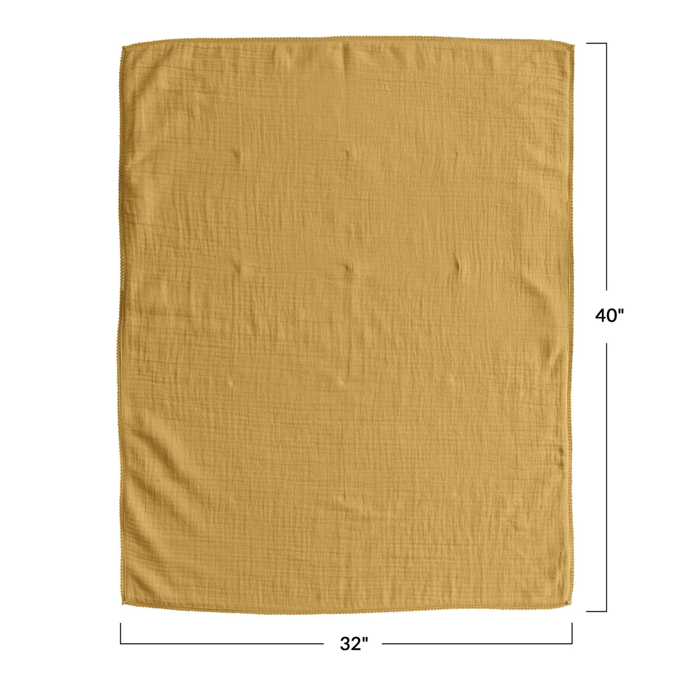 Mustard Cotton Double Cloth Baby Blanket