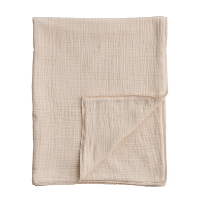 Blush Cotton Double Cloth Baby Blanket