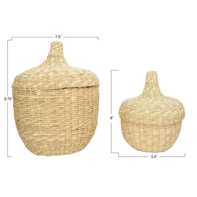 Large Seagrass Acorn Basket