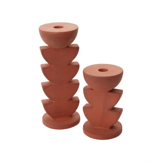 Cadwell Terracotta Candleholder, Small