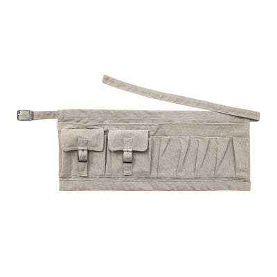 Cotton Canvas Half Garden Apron, Khaki