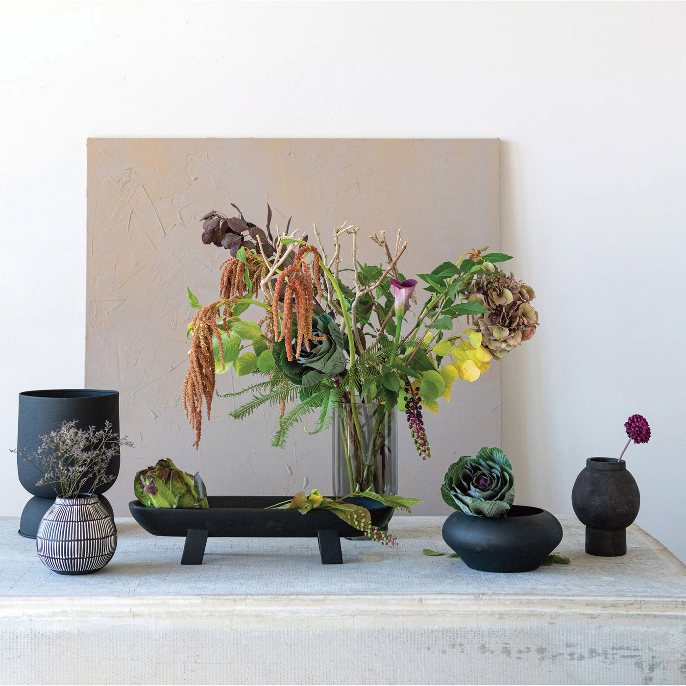 Black Handmade Terracotta Vase