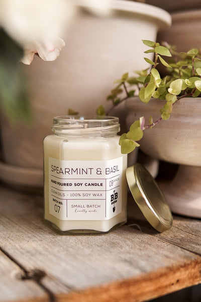 09 Ounce Spearmint & Basil Candle