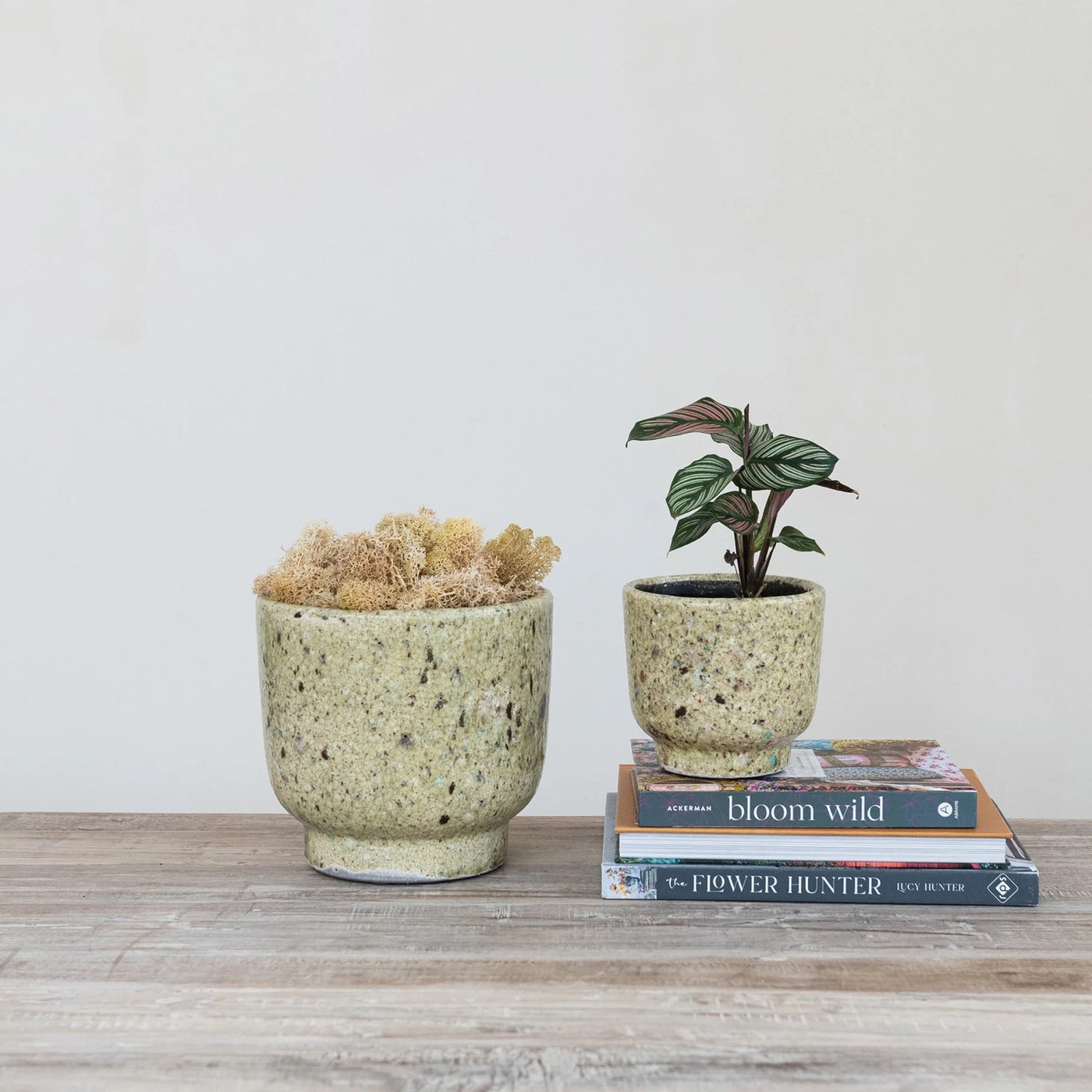 Terrazzo Footed Planter, 8"