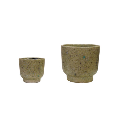 Terrazzo Footed Planter, 8"