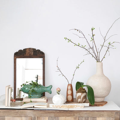 Stoneware Fish Planter, 7"