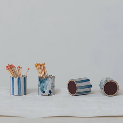 Stoneware Matchstick Holder w/ Striker
