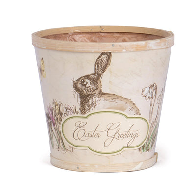 Easter Bunny Splitwood Pot, 6"