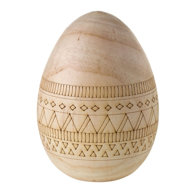 Carved Wooden Egg, Large