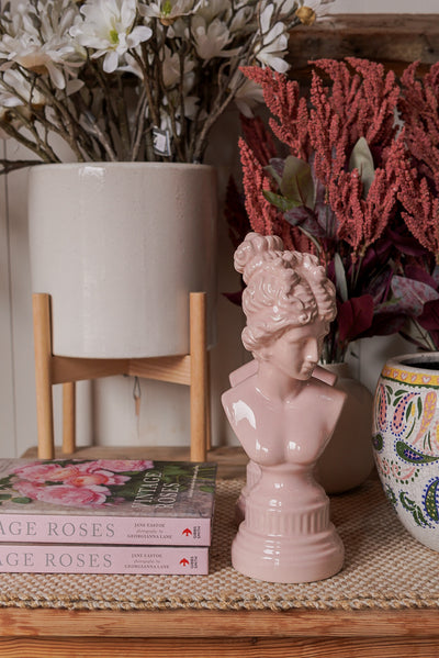12"H Ceramic Greecian, Pink