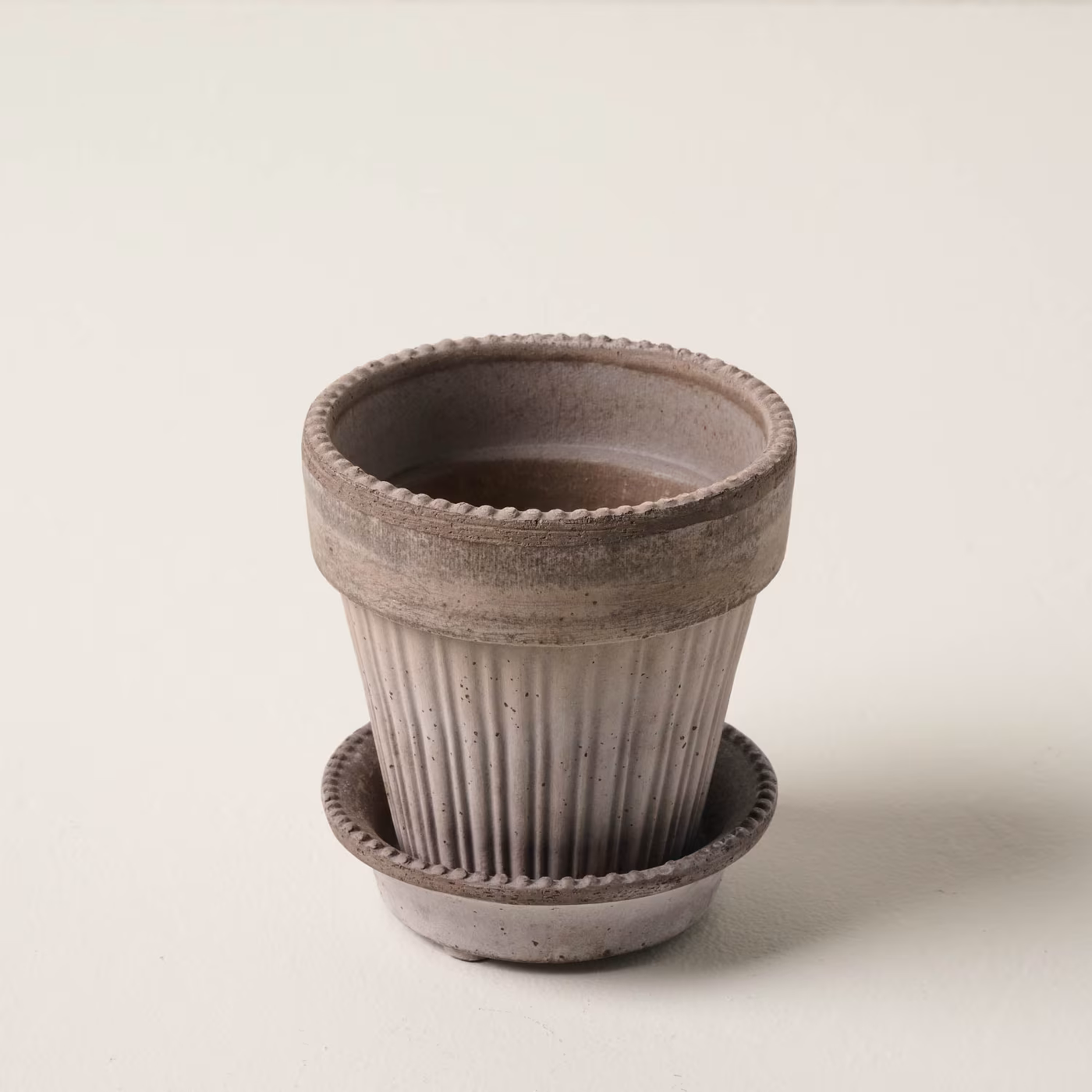 Bergs Simona Terracotta Pot, Grey, 12cm (4.7")