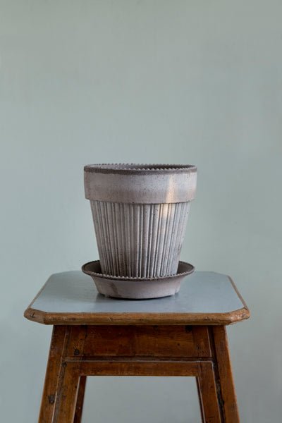 Bergs Simona Terracotta Pot, Grey, 16cm (6.3")