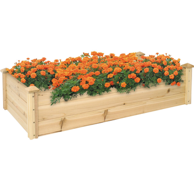 Rectangular Wood Raised Garden Bed - 24" x 48”