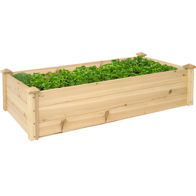 Rectangular Wood Raised Garden Bed - 24" x 48”