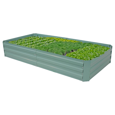 Steel Rectangle Raised Garden Bed - 4' X 8' - Green
