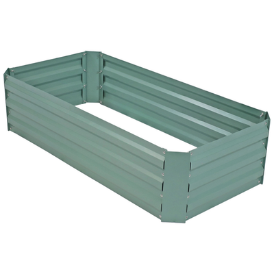 Rectangle Steel Raised Planter Bed - 4' X 2' - Green