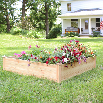 Square Wood Raised Garden Bed - 48" x 48"