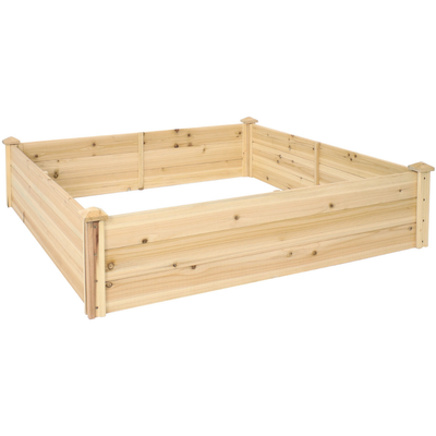 Square Wood Raised Garden Bed - 48" x 48"