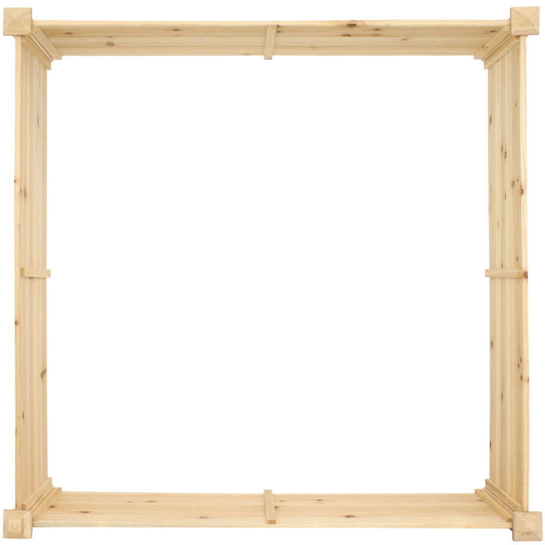 Square Wood Raised Garden Bed - 48" x 48"