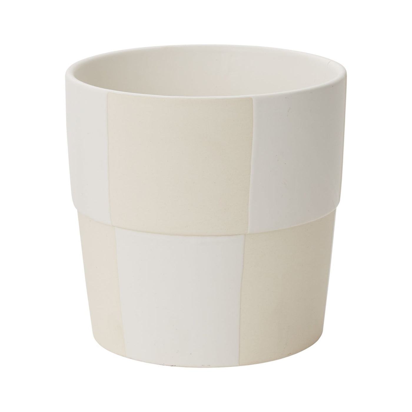 Off-White Checkerboard Pot, Large