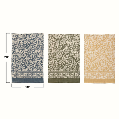 28"L x 18"W Cotton Printed Tea Towel Set