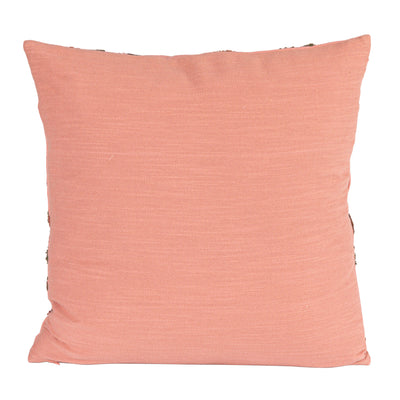 20" Sq Cotton Slub Pillow w/ Emb Tiger & Flowers