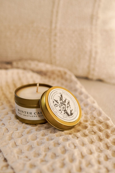 04 Ounce Winter Cabin Tin Candle