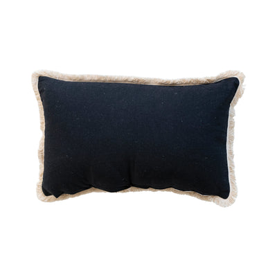24"L Velvet Lumbar Pillow w/ Embroidery "Wicked"