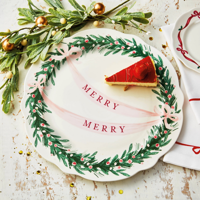 Very Merry Round Christmas Platter