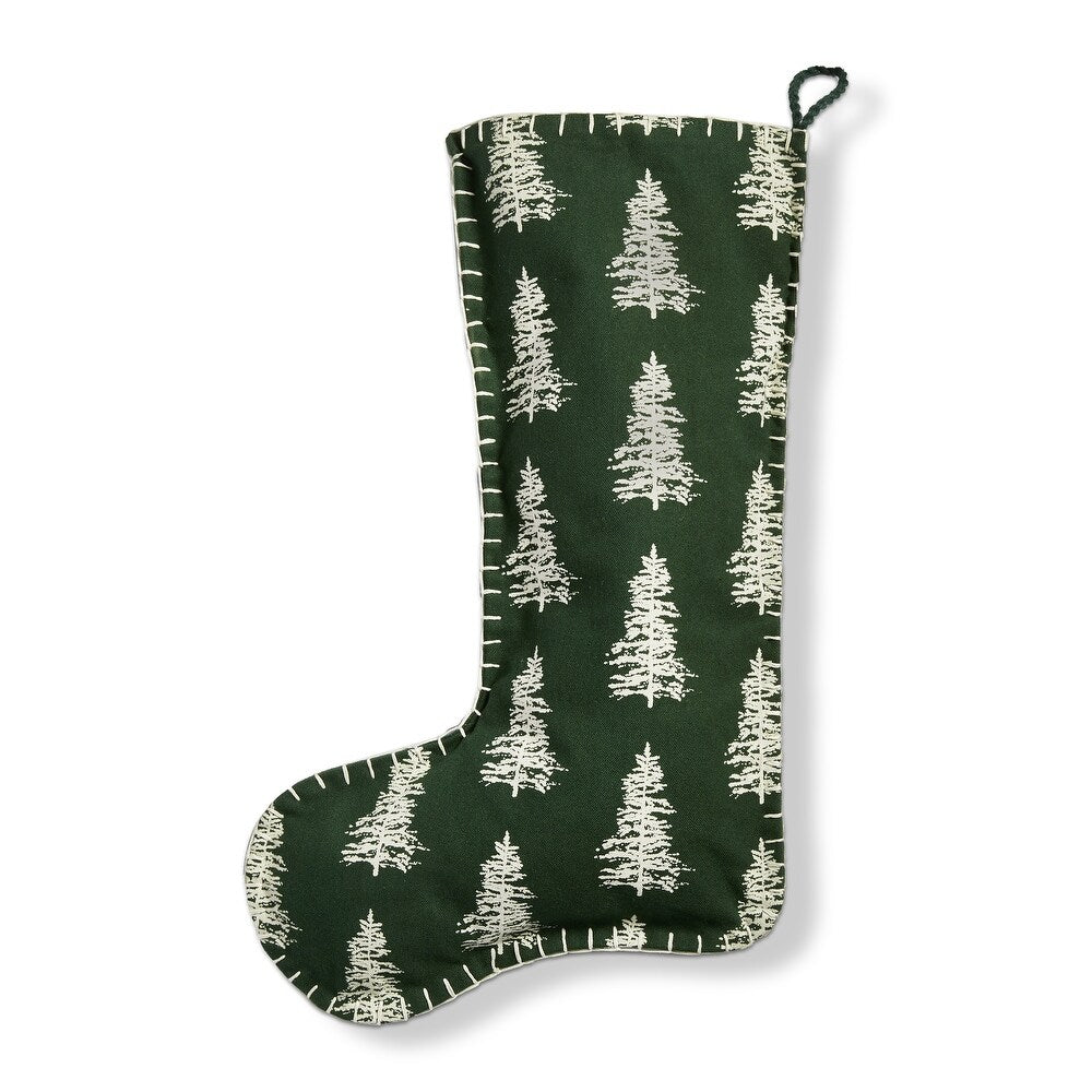 Green Pine Tree Stocking