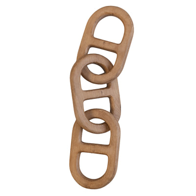 Mango Wood Chain Decor, Natural