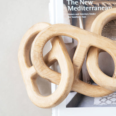 Mango Wood Chain Decor, Natural
