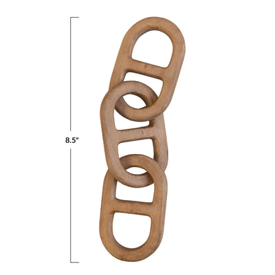 Mango Wood Chain Decor, Natural