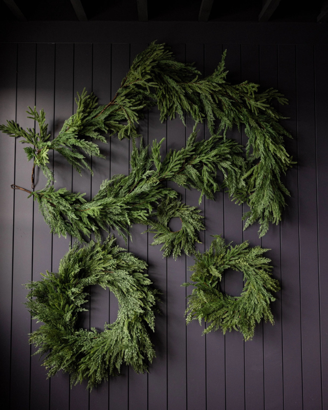 24" Norfolk & Cypress Mixed Real Touch Wreath