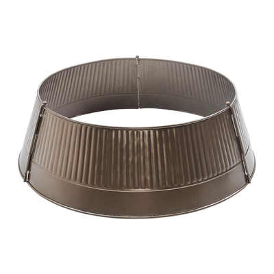 Ribbed Metal Tree Collar, Bronze