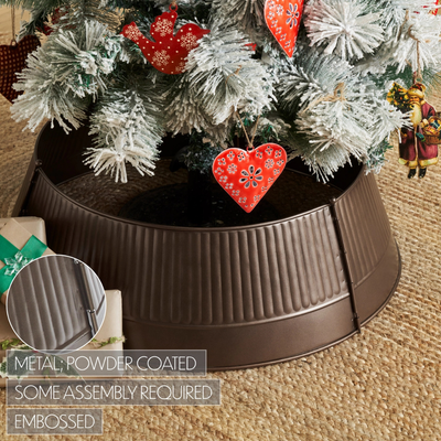 Ribbed Metal Tree Collar, Bronze