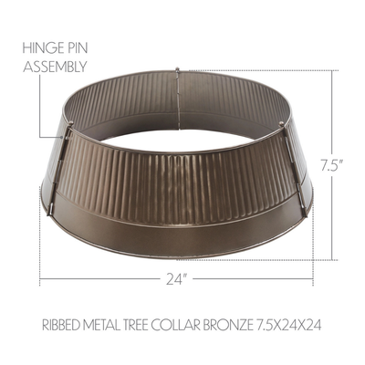 Ribbed Metal Tree Collar, Bronze