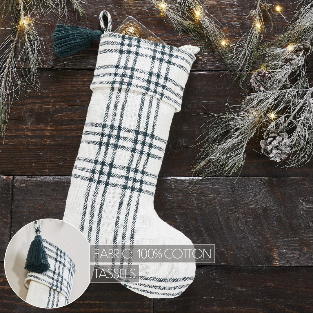 Pine Grove Green Plaid Stocking
