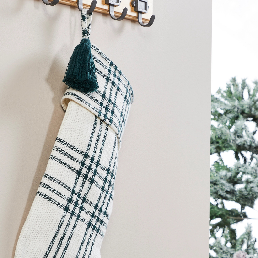 Pine Grove Green Plaid Stocking