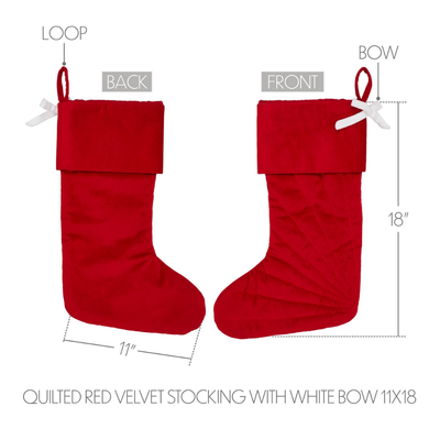 Quilted Red Velvet Stocking