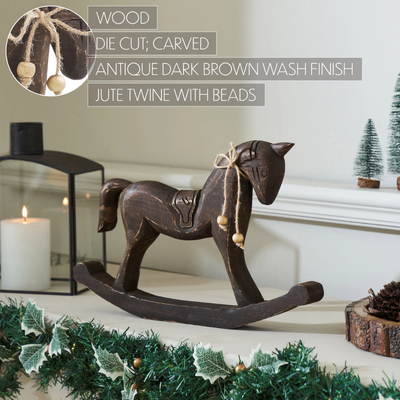 Dark Wooden Rocking Horse