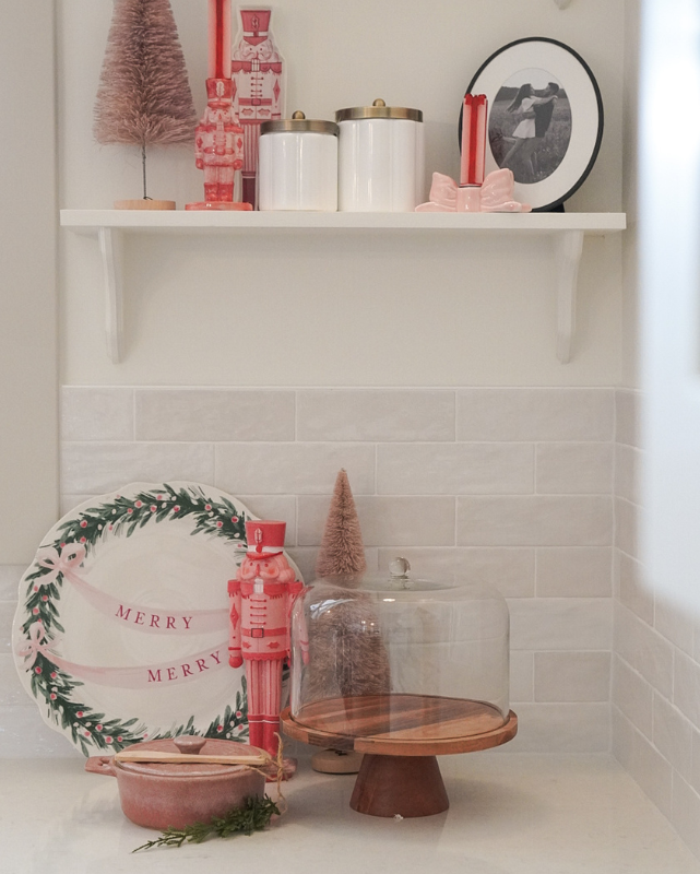 12" Resin Nutcracker, Pink & Red