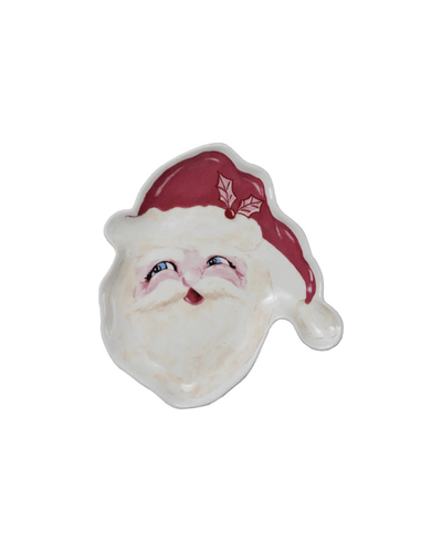 Stoneware Santa Shaped Plate