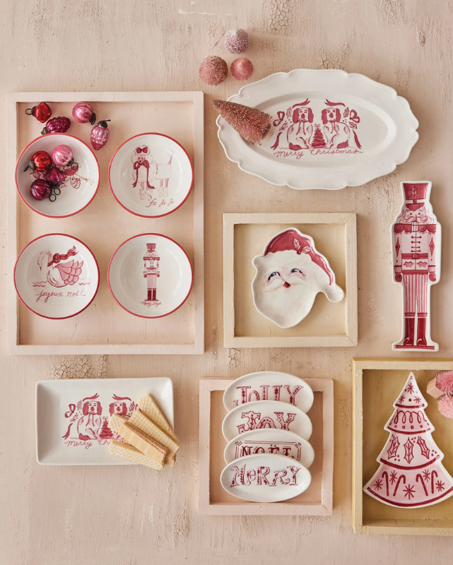 Stoneware Santa Shaped Plate