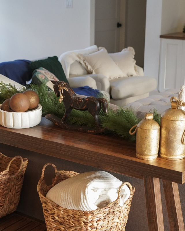 7.75" Long Gold Bell with Jute