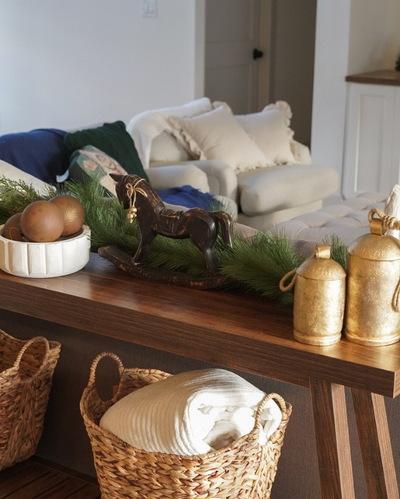 7.75" Long Gold Bell with Jute