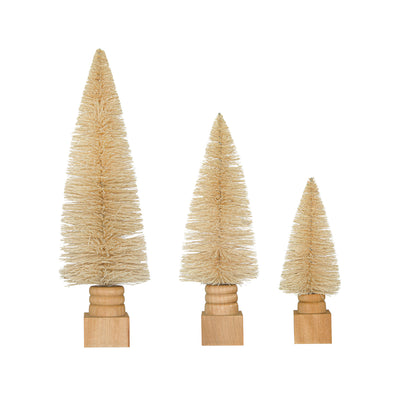 8"H Sisal Bottle Brush Tree, Cream